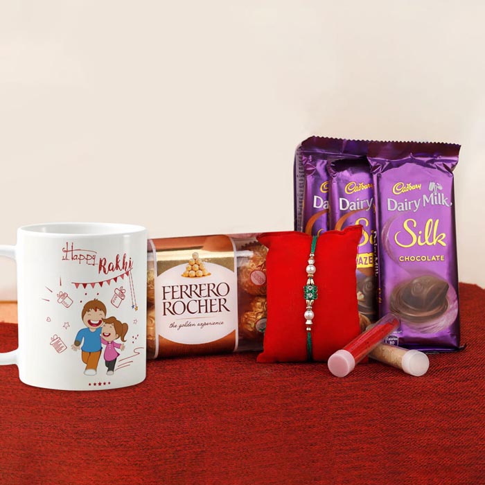 Chocolaty Rakhi Delight with mug