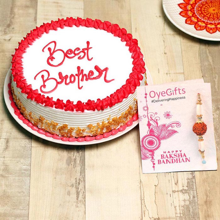 Best Brother Cake with Rakhi Combo