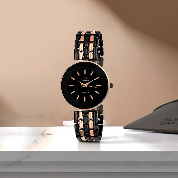 Black Dial Analog Watch for Women