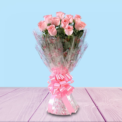 Delightful Pink Roses Bouquet