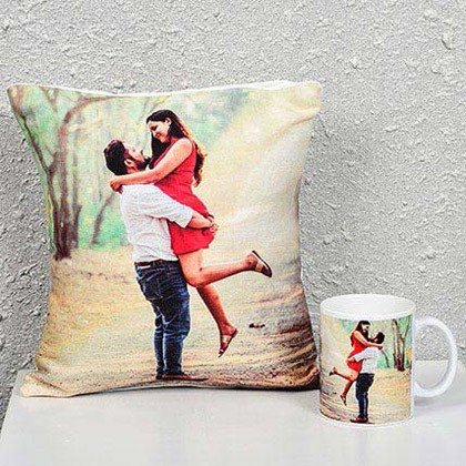 Personalized Cup and cushion Combo