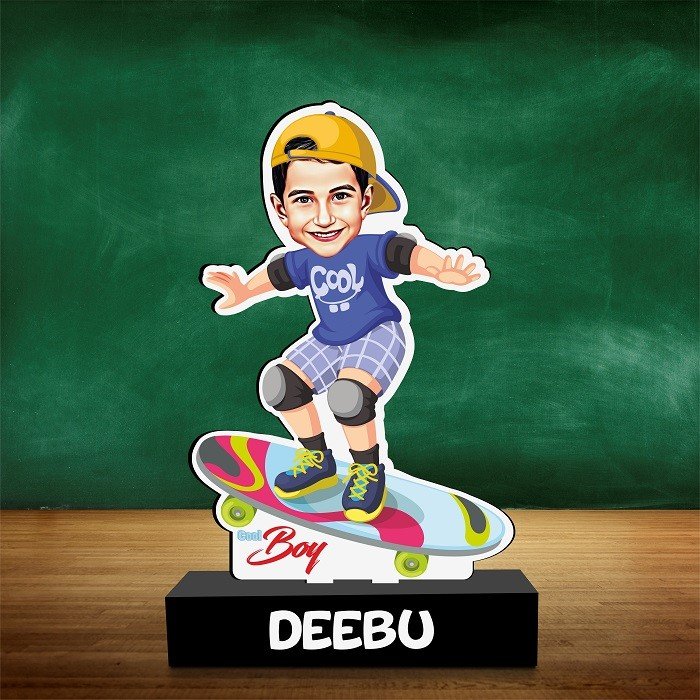 Cool Skater Boy Caricature Cutout Standee