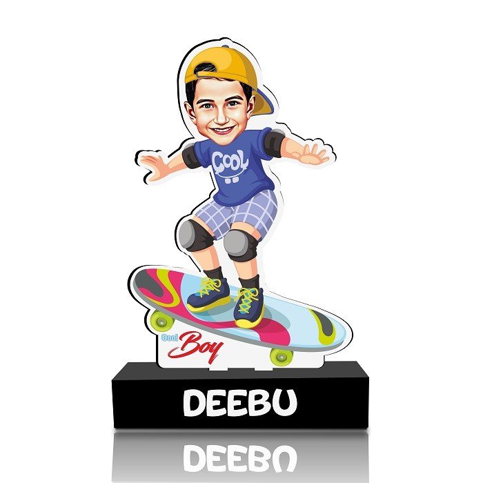 Cool Skater Boy Caricature Cutout Standee