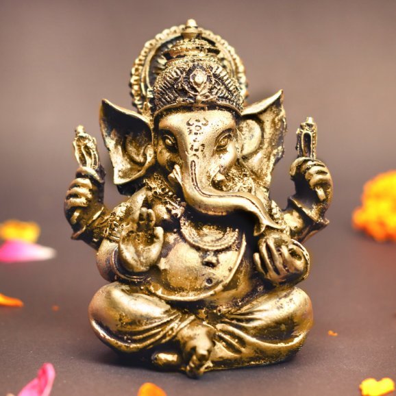 Oxidized Ganesha Figure