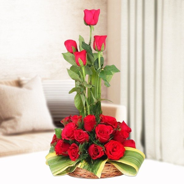 Lovely Roses Basket