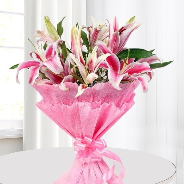 Refined Pink Beauty - Pink Lilies