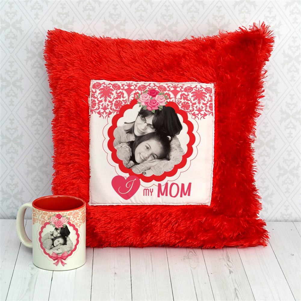 I Love My Mom Mug & Cushion