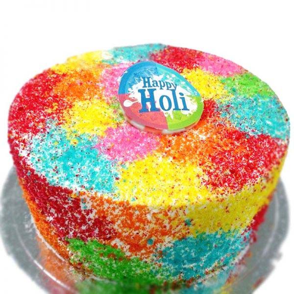 Happy Holi with colours | Chocolate cake decoration, Colorful cakes,  Rainbow birthday cake
