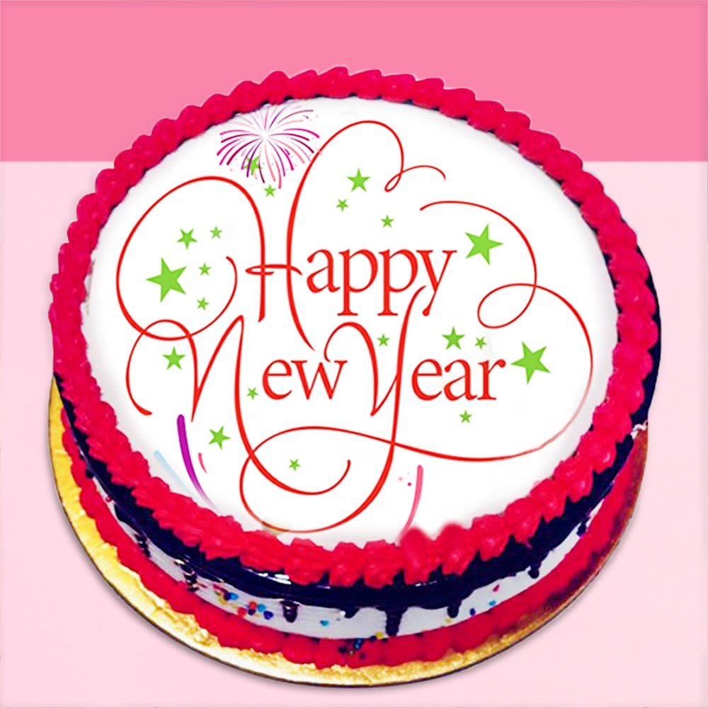 Buy/Send New Year Chocolate Cake Half kg Online- FNP