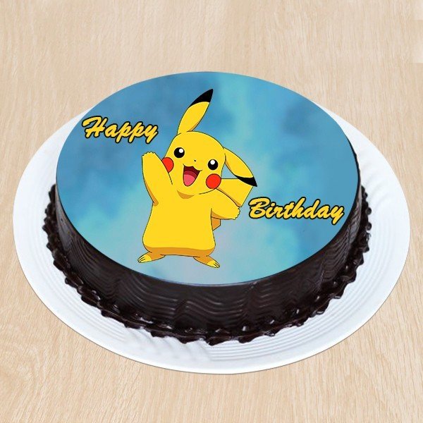Happy Pikachu Chocolate Cake
