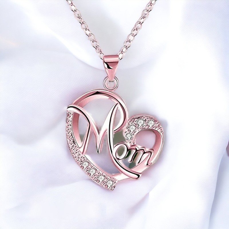 Rose Gold Plated Dual Heart Pendant for mom