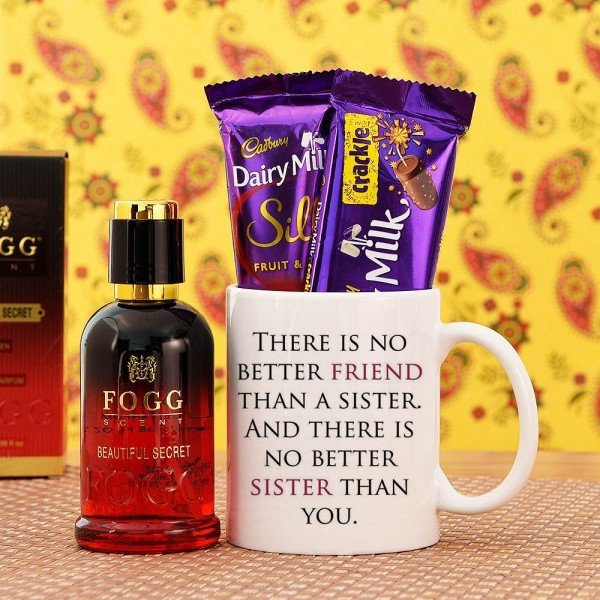 Beautiful Hamper With Quoted Mug For Sister
