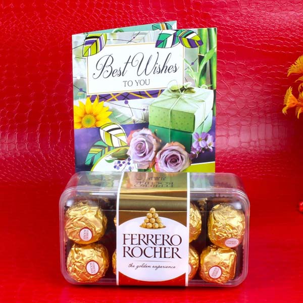 Ferrero Rocher Box with Best Wishes Card
