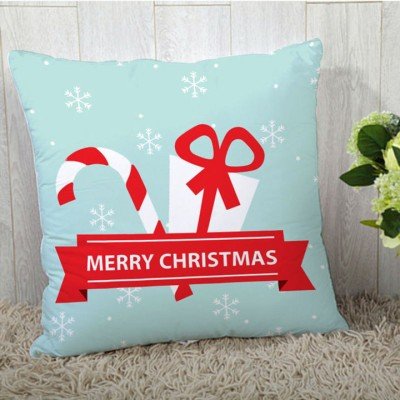 Ribbon Style Merry Christmas Cushion
