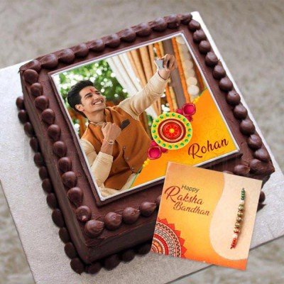 Brother Rakhi Personalised Photo Cake