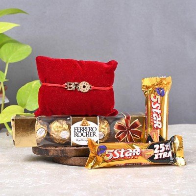 5 Star with Ferrero Chocolate Rakhi Gift