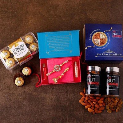 Luxurious Combo Of Rakhis With Exciting Gifts