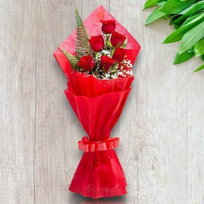 Crimson Love 6 Roses Bouquet