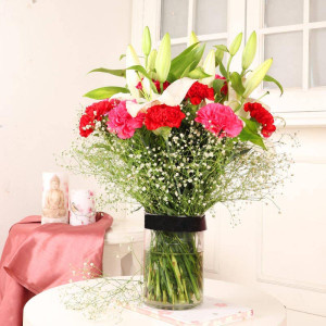 Lily and Carnations Arrangement