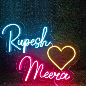 Customized Neon Sign Lights Wall Decor For Wedding Couple