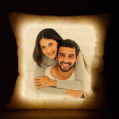 Online Gifts Delivery Personalised LED Photo Cushion