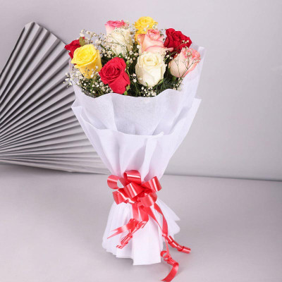 Mixed Roses Romantic Bouquet