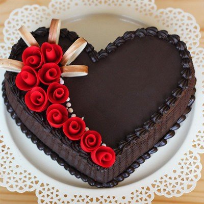 1 kg heartshape chocolate cake