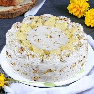 Vanilla flavored Rasmalai Cake