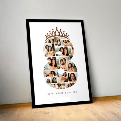 Personalised Photo Collage Frame For Womens Day