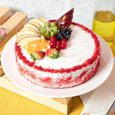 Red Velvet Fruit Cake Half Kg