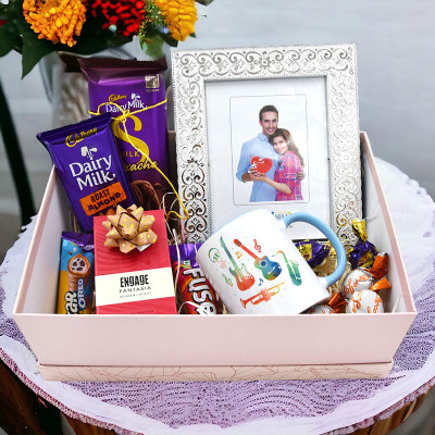 Special Gift Hamper For Birthday With Photo Frame Mug & Chocolates
