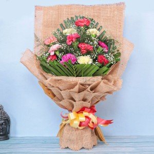 Multicolored Carnations - Bouquet