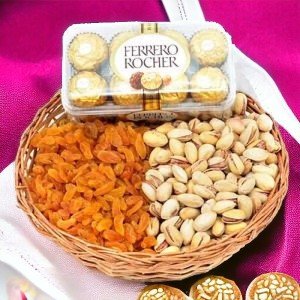 Ferrero Rocher And Dry Fruits Basket