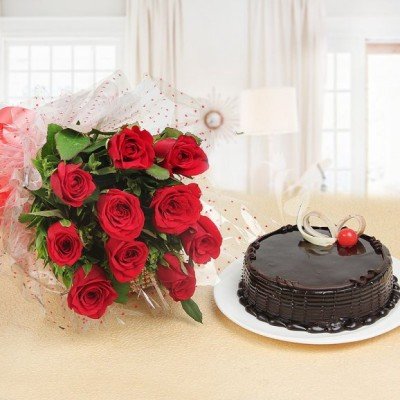 Flowers With Cake