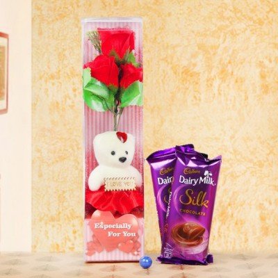 Red Rose Teddy Combo
