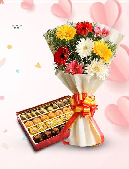 Anniversary Flowers and Sweets Online Delivery