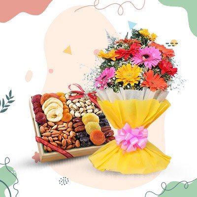 Birthday Flowers and Dryfruits Online Delivery