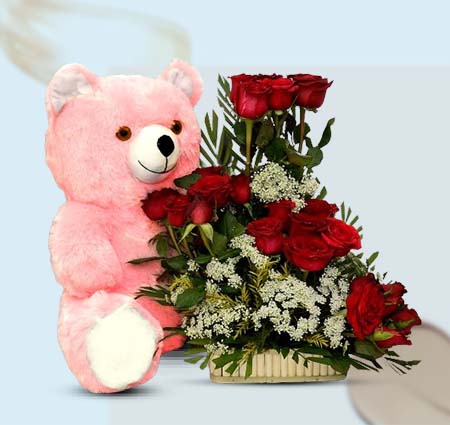 Flowers and teddy online India