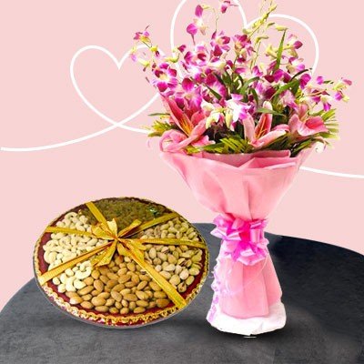 Flower and Dryfruits Online FOR VALENTINES DAY
