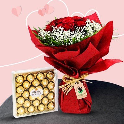 Flower and chocolate Online  FOR VALENTINES DAY